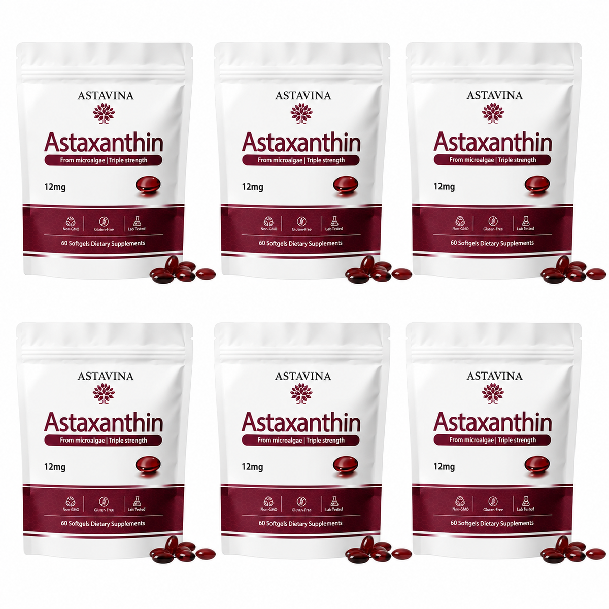 Astavina Astaxanthin 12mg Softgels