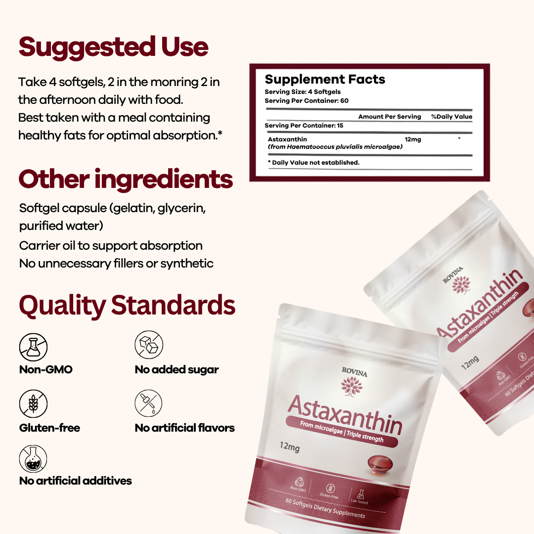 Astavina Astaxanthin 12mg Softgels