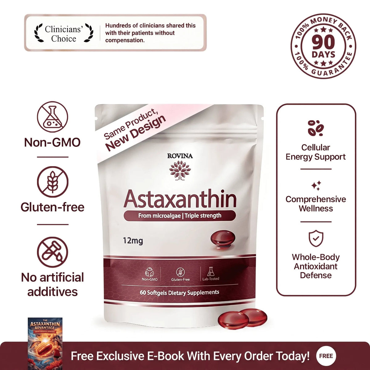 Astavina Astaxanthin 12mg Softgels